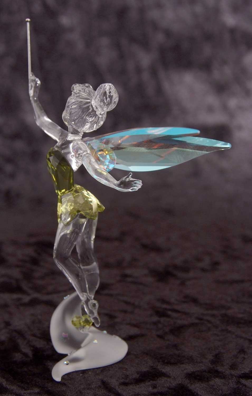 A Swarovski Disney figure of Tinkerbell in green dress with original box, 10cm high Good condition - - Image 6 of 12