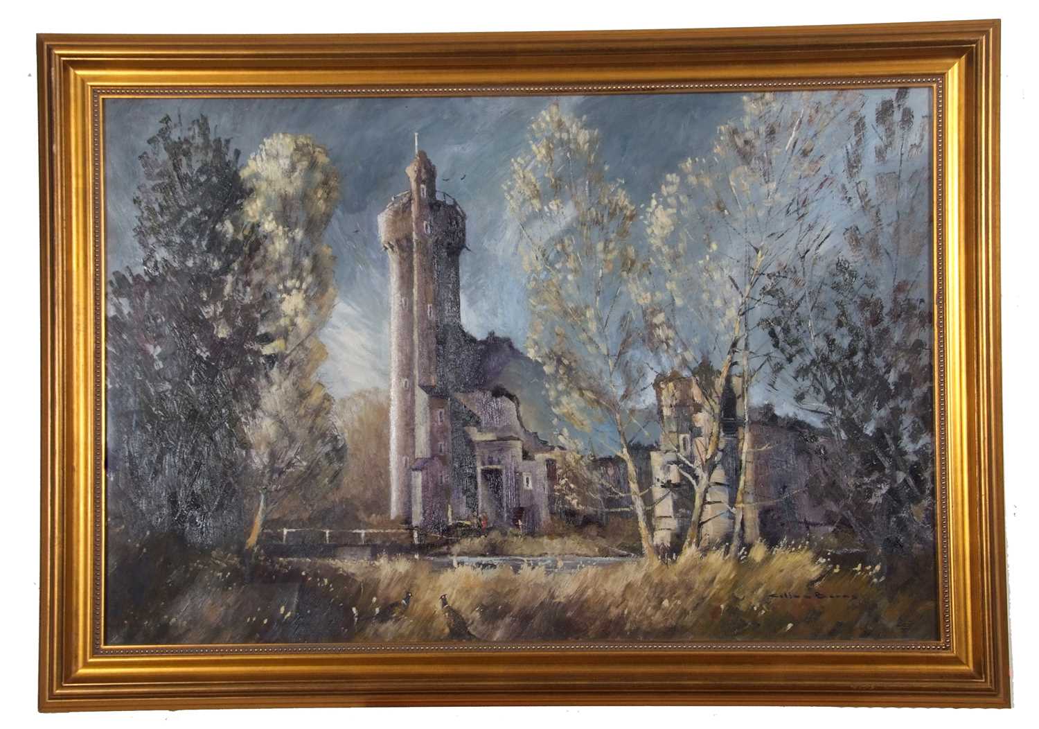 Colin W. Burns (British, b.1944), Caister Castle, oil on board, signed, 35.5 x 23.5ins, framed and - Image 2 of 5