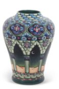 An exceptionally large Moorcroft "Meknes" vase designed by Beverly Wilkes the base signed by the
