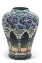 An exceptionally large Moorcroft "Meknes" vase designed by Beverly Wilkes the base signed by the