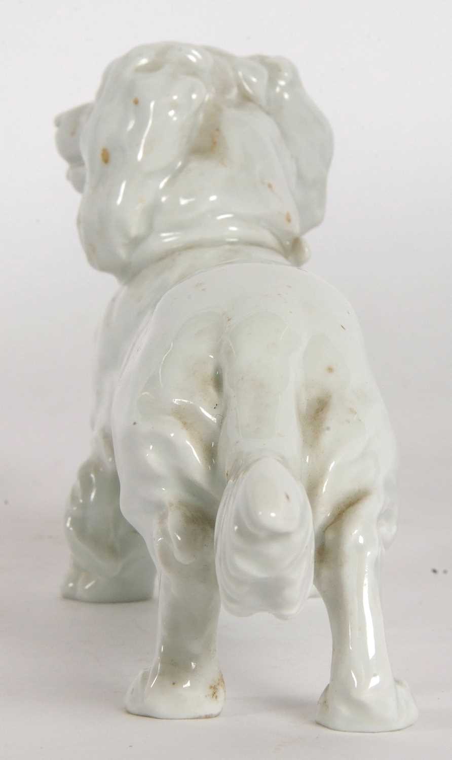 Meissen porcelain Blanc-de-Chine model of a long haired Dachshund - Image 6 of 7