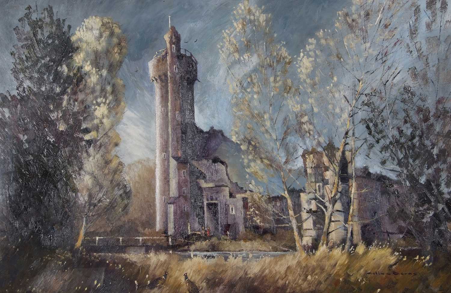 Colin W. Burns (British, b.1944), Caister Castle, oil on board, signed, 35.5 x 23.5ins, framed and - Image 3 of 5