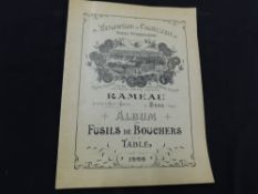 RAMEAU INVENTEUR DU RASOIR A BAGUETTE A SENS (YONNE): ALBUM DES FUSILS DE BOUCHERS ET DE TABLE, 1902