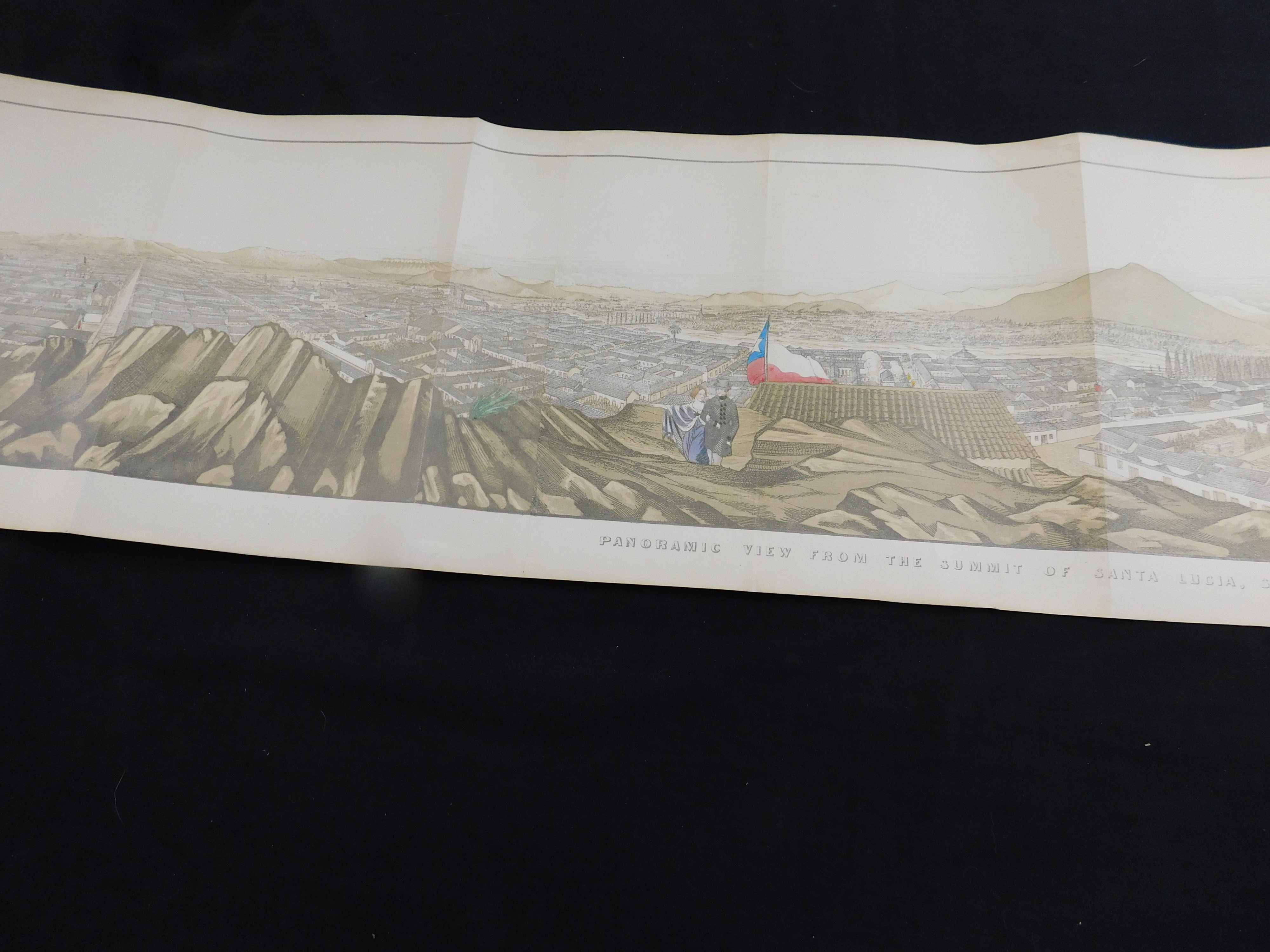 EDWARD REVEL SMITH: PANORAMIC VIEW FROM THE SUMMIT OF SANTA LUCIA SANTIAGO, coloured litho panoramic - Image 2 of 2