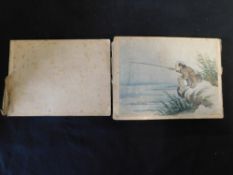 AN ALBUM OF JAPANESE WATERCOLOURS ON SILK, circa 1900, 28 mainly natural history watercolours