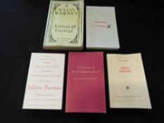 JULIAN BARNES: 5 titles, ACROSS CHANNEL, London, Jonathan Cape 1996 (500), uncorrected proof, number