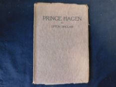 UPTON SINCLAIR: PRINCE HAGAN, [San Francisco], The Valencia Theatre Co, 1909 first edition,