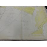 Bundle circa 45 large scale Norwich maps, 1920-30's