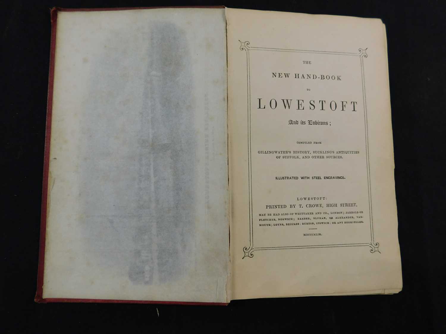 NEW HAND-BOOK TO LOWESTOFT AND ITS ENVIRONS, Lowestoft, printed by T Crowe, 1849, first edition, 4 - Image 2 of 2