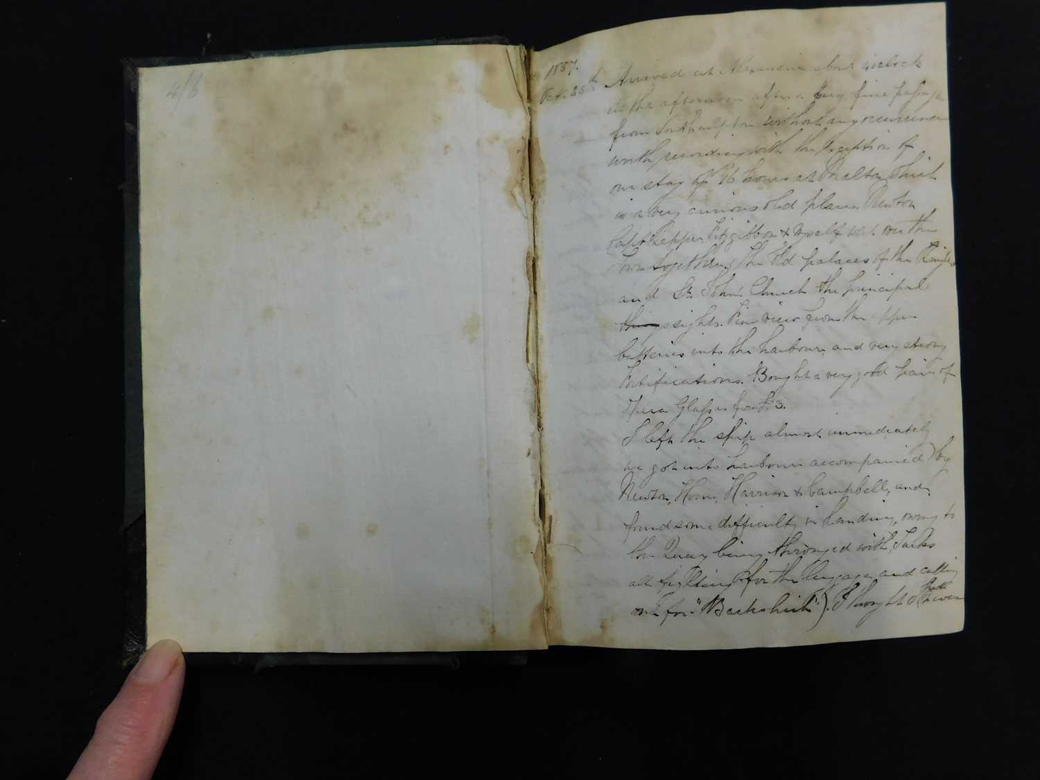 A LATE GEORGIAN MANUSCRIPT TRAVELOGUE by an anonymous young Scotsman, 5 manuscript travels - Image 6 of 6