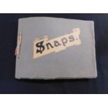 Packet - Photograph album with early 20th Century snapshots including military interest plus various