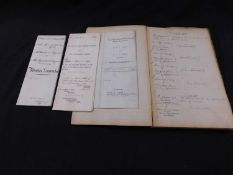 THE MANOR OF THORNHAM, Minute Book 1907-25, 3 Surrender Deeds 1924 and 1925 (2) loosely inserted,