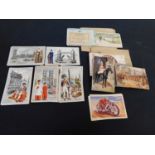 Packet - Mixed Lot assorted picture postcards including 4 Tuck's Gramophone record postcards in