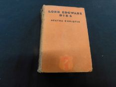 AGATHA CHRISTIE: LORD EDGWARE DIES, London, W Collins for The Crime Club, 1933, first edition,