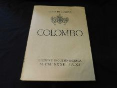 CHRISTOPHER COLUMBUS DOCUMENTS AND PROOFS OF HIS GENOESE ORIGIN.. [Eds Giovanna Monleone and