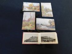 Packet - 4 Parsons Norman coloured Christmas Cards, various Broadland scenes, unused plus THE