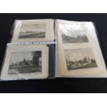 Folder - Circa 115 18th Century engraved prints, mainly castles and stately homes, published Alex