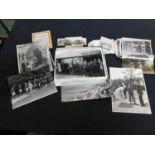 Box- Assorted vintage photos etc the photos containing quantity royalty interest