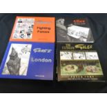 PETER TORY: 4 Titles: GILES A LIFE IN CARTOONS, 1992, first edition, oblong 4to, original cloth d/w,
