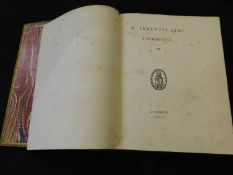 TERENCE: P TERENII AFRI COMODIAE, [ed Charles Old Goodford], Londini, C Whittingham, 1854, 4to,