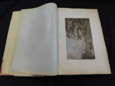 BOUND VOLUME CONTAINING 62 tipped in coloured prints of famous paintings etc, folio, modern half
