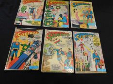 SUPERMAN, 1963-64 DC Comic Nos 165-170, original pictorial wraps (6)