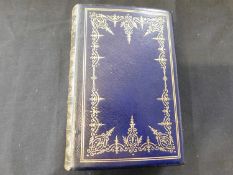 ALFRED LORD TENNYSON: THE WORKS, London, McMillan, 1887 decorative dark blue morocco gilt, spines