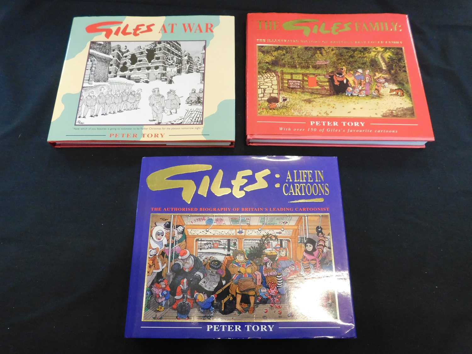 PETER TORY: 4 Titles: GILES A LIFE IN CARTOONS, 1992, first edition, oblong 4to, original cloth d/w, - Image 2 of 2