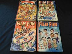 FILM FUN ANNUAL, 1950, 1954, 1955, 3 vols, 4to, original cloth backed pictorial boards worn, plus