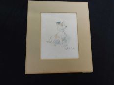 BARBARA FIRTH (1928-2013) Signed watercolour illustration of dog "Jack" as used in the book "Jack