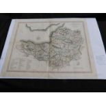 J CARY: A MAP OF SOMERSETSHIRE... engraved hand coloured map,1805, approx 380 x 510mm