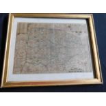 SAXTON/KIP: NORFOLCIAE COMITATUS... engraved coloured map, circa 1607, approx 270 x 390mm, close