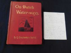 G Christopher Davies "On Dutch Waterways", bearing inscription and signature together with letter