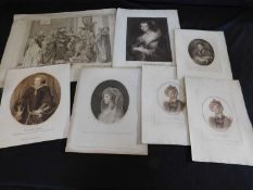 Pkt: Seven various engravings, all ex-books