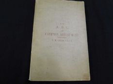 E W OWENS: THE ABC OF COMPASS ADJUSTMENT, London, George Philip & Sons, 1905 first edition, original