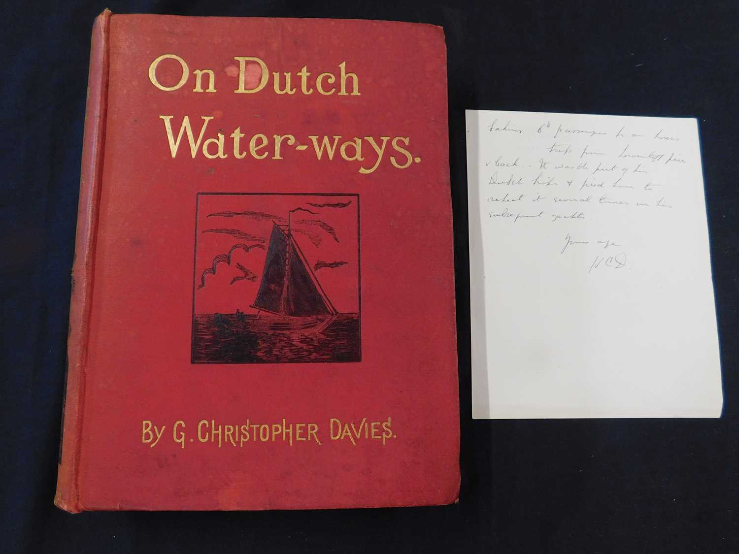 G Christopher Davies "On Dutch Waterways", bearing inscription and signature together with letter - Image 2 of 2