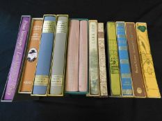 Twelve vols various Folio Society publs, incl Agatha Christie, Charlotte Bronte, etc.