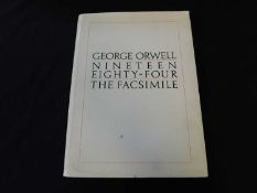George ORWELL, "Nineteen Eighty Four - The Facsimile", pub 1984 Secker & Warburg.