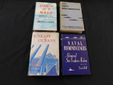 Naval Interest - 4 Volumes: Frederic Fisher "Naval Reminiscences", 1938, first edition, d/w, Kenneth
