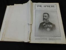 THE SPHERE, 1900 (September - December) Vol 34, folio, contemporary cloth worn, boards detached,