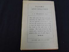 G V WELBOURNE: FLIGHTS AND ENGINES, London, Blackie, 1945 first edition, publishers compliments slip