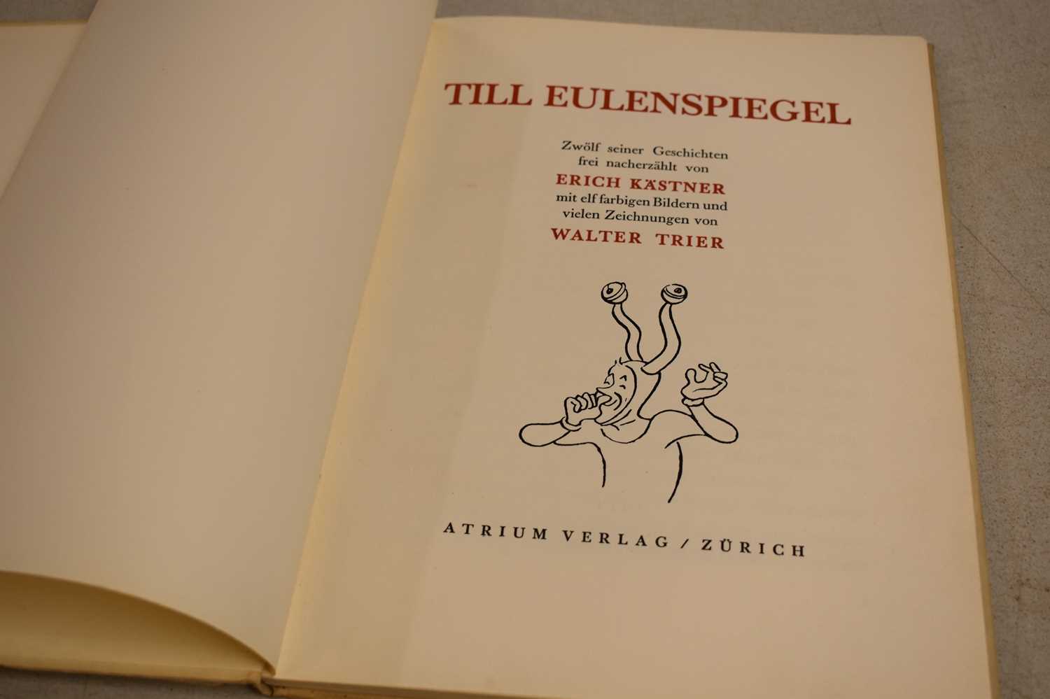 Erich Kastner "Till Eulenspiegel", Zurich, Atrium Verlag, 1949 first edition, Ill Walter Trier, - Image 2 of 2