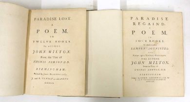 Milton (J) Paradise Lost and Paradise Regained: J Baskerville London 1759