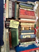 Box of books mainly children's hardback novels including Alice's Adventures in Wonderland, London,