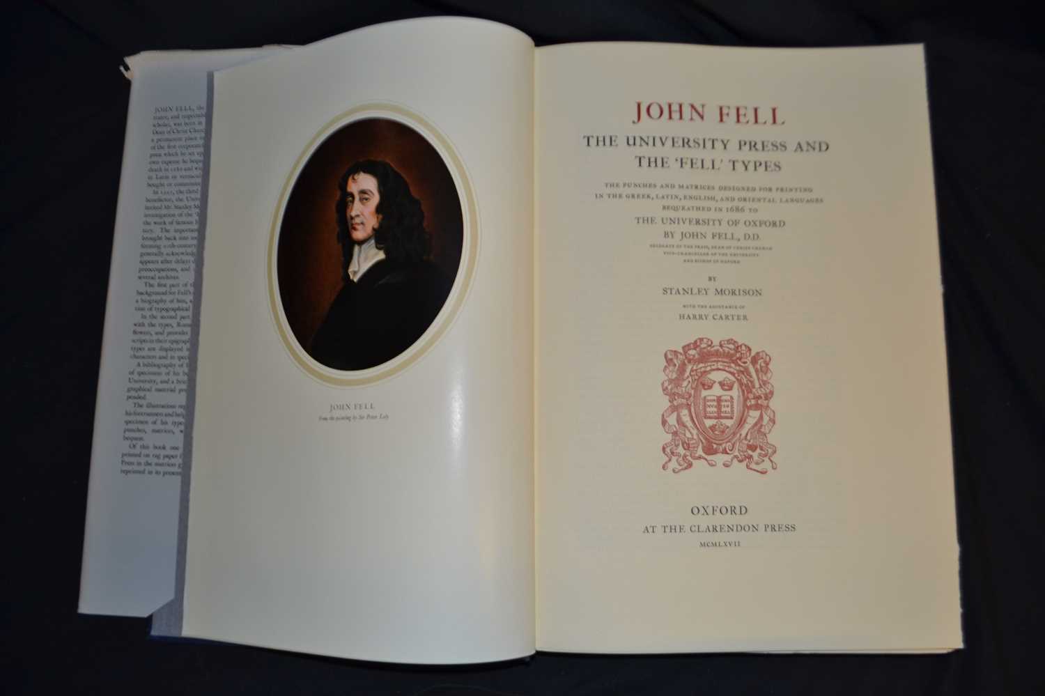 Stanley Morison - "John Fell - The University Press and The 'Fell' Types", Oxford, Clarendon - Image 2 of 2