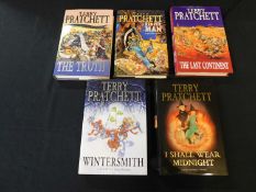 Terry PRATCHETT, five various Discworld titles as pictured.