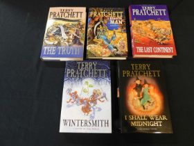 Terry PRATCHETT, five various Discworld titles as pictured.