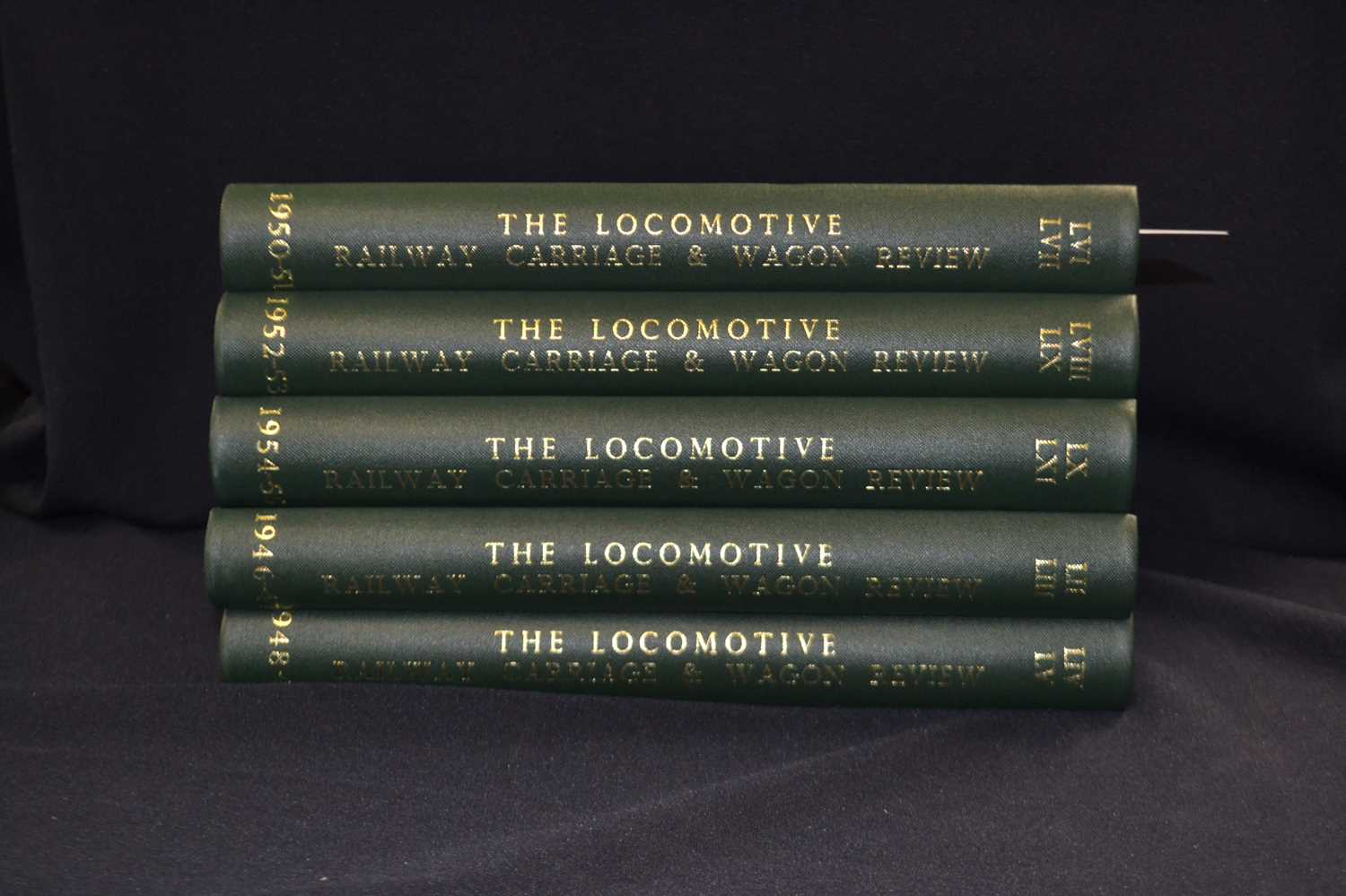 RAILWAY: THE LOCOMOTIVE RAILWAY CARRIAGE AND WAGON REVIEW. 5 volumes: LII / LIII, 1946-47; LLIV/