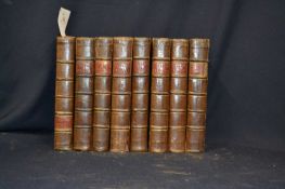 Antiquarian sermons: SAMUEL CLARKE SERMONS, 8 volumes, in full leather bindings (8)