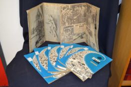 The Falklands War interest: 8 scrapbooks, with larger photographs and an artist signed print laid